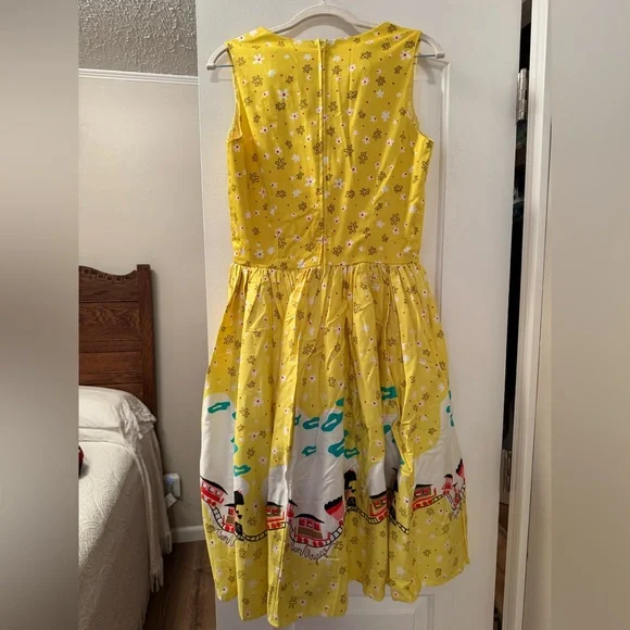 Pinup Couture Yellow Floral Dress - Picture 2 of 5